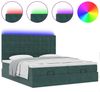 vidaXL Ottoman-Bett mit Matratzen & LEDs Dunkelgrün 180x200 cm Samt 3314660 Bild 5