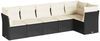 vidaXL 6-tlg. Garten-Sofagarnitur mit Kissen Schwarz Poly Rattan 3217656 Bild 2