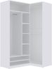 Marmex Möbel TRES SET A(B) offener Schrankset für Kleidung, Schuhe, Kleiderschrank mit Einlegeböden und Kleiderstangen, laminierte Spanplatte, weiß, 190x206x51 cm Bild 5