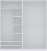 Marmex Möbel TRES SET A(B) offener Schrankset für Kleidung, Schuhe, Kleiderschrank mit Einlegeböden und Kleiderstangen, laminierte Spanplatte, weiß, 190x206x51 cm Bild 4
