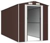 vidaXL Geräteschuppen Dunkelbraun 192x440x223 cm Verzinkter Stahl 3147463 Bild 4
