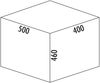 NABER Abfallsorter 39 Liter Cox® Base 460 R/500-1 inkl. Aufsatzrahmen ab 50 cm Schrankbreite Bild 3