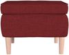vidaXL Hocker mit Holzbeinen Weinrot Stoff [329449] Bild 3