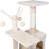 Kratzbaum 121cm Katzenbaum Beige Katzenkratzbaum Katzen Kletterbaum Spielbaum Bild 3