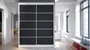 Kleiderschrank Metropolis IV, ohne Beleuchtung, Farbe: Weiß / Schwarz Bild 1