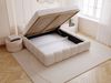 GRAINGOLD Cloud Low Bett 160x200, Polsterbett mit Bettkasten und Lattenrost, Bouclé-Stoff, Beige Bild 5