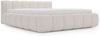 GRAINGOLD Cloud Low Bett 160x200, Polsterbett mit Bettkasten und Lattenrost, Bouclé-Stoff, Beige Bild 2