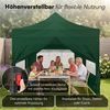 STEELSØN 'Rynara' Pavillon 2x2 m, grün, wasserdicht, stabil und UV-beständig, Faltpavillon 3-fach höhenverstellbar, Gartenpavillon mit 4 Seitenteilen, Pop Up Pavillon inkl. Tragetasche Bild 3