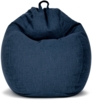 Green Bean 'Home Linen' Indoor Sitzsack mit EPS-Perlen Füllung, waschbar, Leinen dunkelblau, 80 x 50 x 90 cm, 200 l