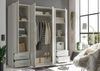 Kleiderschrank >Valencia< (BxHxT: 206x195x60 cm) in Weiß - 206x195x60cm (BxHxT) Bild 4