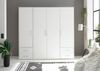 Kleiderschrank >Valencia< (BxHxT: 206x195x60 cm) in Weiß - 206x195x60cm (BxHxT) Bild 3