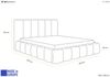 WFL GROUP Polsterbett Serenity mit Bettkasten und Lattenrost, Bettgestell, ohne Matratze (erhältlich in 5 Größen 120x200, 140x200, 160x200, 180x200, 200x200 cm), mit Stauraum, hohem Kopfteil, Boucle oder Samt Stoff, Made in EU Bild 2