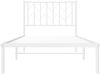 vidaXL Bettgestell mit Kopfteil Metall Weiß 90x200 cm 374479 Bild 5