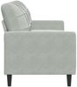 vidaXL 3-Sitzer-Sofa, Samt hellgrau, 197 x 77 x 80 cm Bild 5