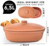 RÖMERTOPF Römertopf Brottopf oval MAXI 6,5 Liter - Keramik Brotkasten, (Set), aus Naturton Bild 4