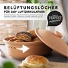 RÖMERTOPF Römertopf Brottopf oval MAXI 6,5 Liter - Keramik Brotkasten, (Set), aus Naturton Bild 3