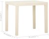 vidaXL Gartentisch Weiß 79x65x72 cm Kunststoff 315844 Bild 5
