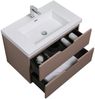 Badezimmer Badmöbel-Set Thermis 80 cm – Matt Rose – Badezimmermöbel mit Waschbecken Bild 2