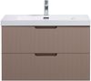 Badezimmer Badmöbel-Set Thermis 80 cm – Matt Rose – Badezimmermöbel mit Waschbecken Bild 5