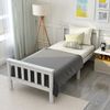Rustikales Bett aus Kiefernholz 90x200 cm mit Stauraum, minimalistisches Design, stabil, ideal für kleine Schlafzimmer Bild 4