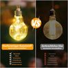Salcar LED Solarleuchte Lichterkette Outdoor Solar Vintage Hanfseil Glühbirne Warmweiß 5m Lichterkette mit 10 Glühbirne 149 LEDs Bild 5