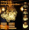 Salcar LED Solarleuchte Lichterkette Outdoor Solar Vintage Hanfseil Glühbirne Warmweiß 5m Lichterkette mit 10 Glühbirne 149 LEDs Bild 2