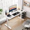 HOMAVO höhenverstellbarer Schreibtisch 60×110 cm, mit Memory- und Anti-Kollisionsfunktion, Höhe 70–117 cm, Weiß Bild 2