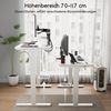 HOMAVO höhenverstellbarer Schreibtisch 60×110 cm, mit Memory- und Anti-Kollisionsfunktion, Höhe 70–117 cm, Weiß Bild 3