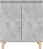 vidaXL Sideboard mit Massivholz-Beinen Betongrau 60x35x70 cm 806071 Bild 5