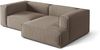 Micadoni Ecksofa Nuria 3-Sitzer Rechts Samt Warmes Grau Bild 3