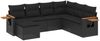 vidaXL 7-tlg. Garten-Sofagarnitur mit Kissen Schwarz Poly Rattan 3259444 Bild 2