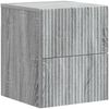 vidaXL Wandmontierter Nachttisch 2 pcs Graues Sonoma 33 x 34,5 x 40 cm 898478 Bild 3