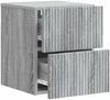 vidaXL Wandmontierter Nachttisch 2 pcs Graues Sonoma 33 x 34,5 x 40 cm 898478 Bild 4