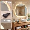 CLP Badspiegel halbrund rahmenloser Wandspiegel dimmbar mit LED-Beleuchtung Baloni,Ø 60 Bild 2