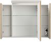 Badmöbel Set Firenze 90 2tlg. Spiegelschrank Softclose eiche gold : Eiche Gold Bild 5