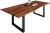 Esstisch Baumkante massiv Akazie nussbaum 120 x 80 schwarz MILO 70105832 Bild 2