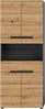welltime Hochschrank REHAT, Türen mit Soft-Close, eingefasste Griffaussparung in der Front BxHxT: 76x193x34 cm, 4 Türen, 5 Fächer, 1 Schubkasten Bild 3