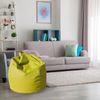 Dmora Pouf Azelia, Mehrzwecksessel, Sitzsack, Hockerhocker, Made in Italy, 70x70 h110 cm, Gelb Bild 2