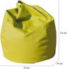 Dmora Pouf Azelia, Mehrzwecksessel, Sitzsack, Hockerhocker, Made in Italy, 70x70 h110 cm, Gelb Bild 3