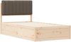 vidaXL Bettgestell mit gepolstertem Kopfteil Taupe 100 x 200 cm 877792 Bild 4