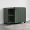 welltime Waschbeckenunterschrank Amrum (1-St) BxHxT 80 x 64 x 42cm Waschbeckenunterschrank Eiche Rillenoptik Bild 3