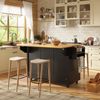 Sideboard 120x73x93 cm, klappbar mit Schubladen & Rollen, MDF/Metalll, schwarz Bild 2