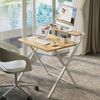 Klappbarer Schreibtisch für Home Office Beige 70x52x70cm Stabil Langlebig Bild 2