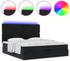 vidaXL Ottoman-Bett mit Matratzen & LEDs Schwarz 200x200 cm Samt 3314416 Bild 5