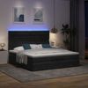 vidaXL Ottoman-Bett mit Matratzen & LEDs Schwarz 200x200 cm Samt 3314416 Bild 3