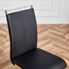 Freischwinger Stühle 4er-Set mit Kunstleder, ergonomischer Sitzkomfort, hohe Rückenlehne, verchromtes Metallgestell,Schwarz Bild 5