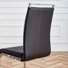 Freischwinger Stühle 4er-Set mit Kunstleder, ergonomischer Sitzkomfort, hohe Rückenlehne, verchromtes Metallgestell,Schwarz Bild 4