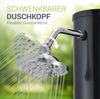 Juskys Solardusche Victoria 20 Liter - 220 cm - bis 60°C – mit schwenkbarem Duschkopf, Fußdusche & Gartenschlauch Anschluss Gartendusche Außendusche Bild 3