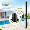 Juskys Solardusche Victoria 20 Liter - 220 cm - bis 60°C – mit schwenkbarem Duschkopf, Fußdusche & Gartenschlauch Anschluss Gartendusche Außendusche Bild 5