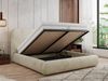 Bett mit Stauraum Polsterbett BENEA CLASSIC, Doppelbett mit Lattenrost Gepolstertes Kopfteil Gasdruckfeder Schlafzimmerbett - 180 x 200 cm - Beige Velvet Bild 3